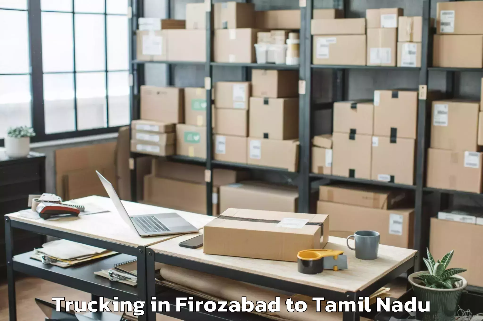 Hassle-Free Firozabad to Ilampillai Trucking